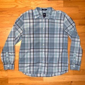 Gap Fitted Plaid Dress Shirt